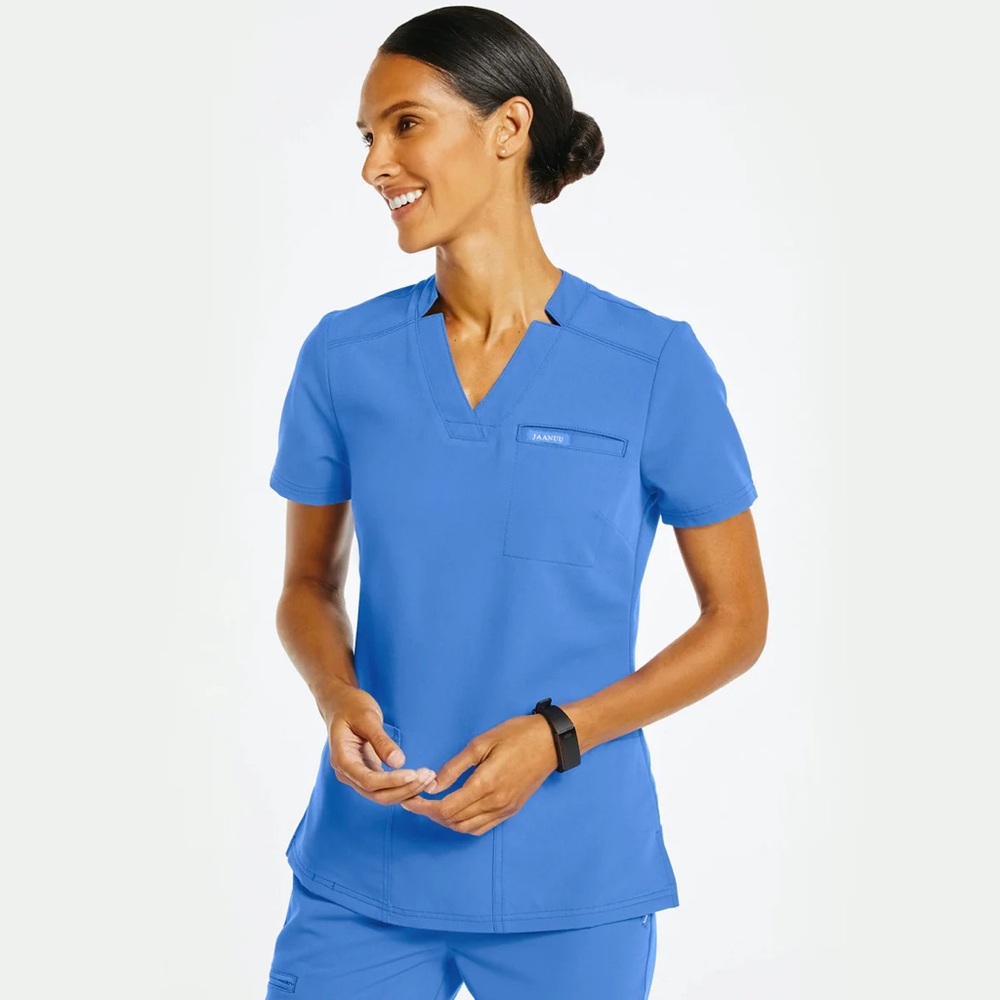 Jaanuu Women's 3-Pocket V-Neck Scrub Top Medium Bottom Large NEW - Picture 15 of 16